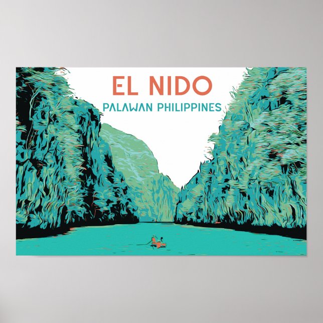 Póster Filipinas, El Nido Palawan maravilla de la natural (Frente)
