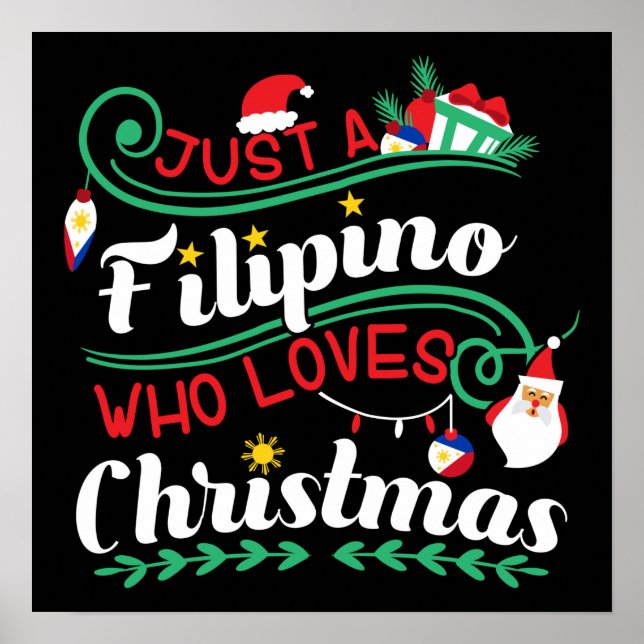 Póster Filipinas - Filipino que ama a los Navidades (Frente)