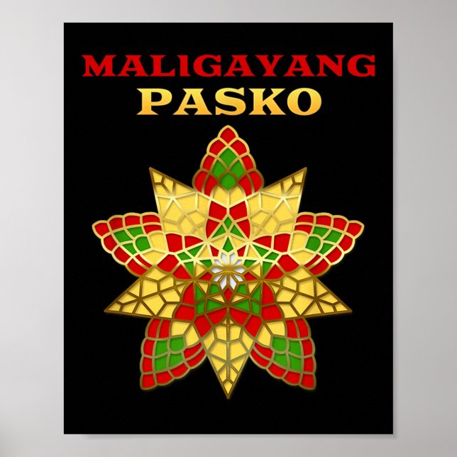 Póster Filipinas Pilipinas Navidades filipinos Parol Xma (Frente)