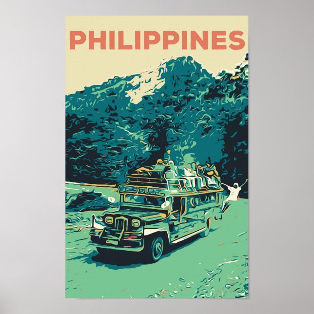 Póster Filipinas, yipnis en Luzon, cordillera central (Frente)