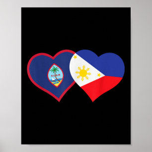 Póster Filipino Guam Heart Pinoy Chamorro Filipinas Gua