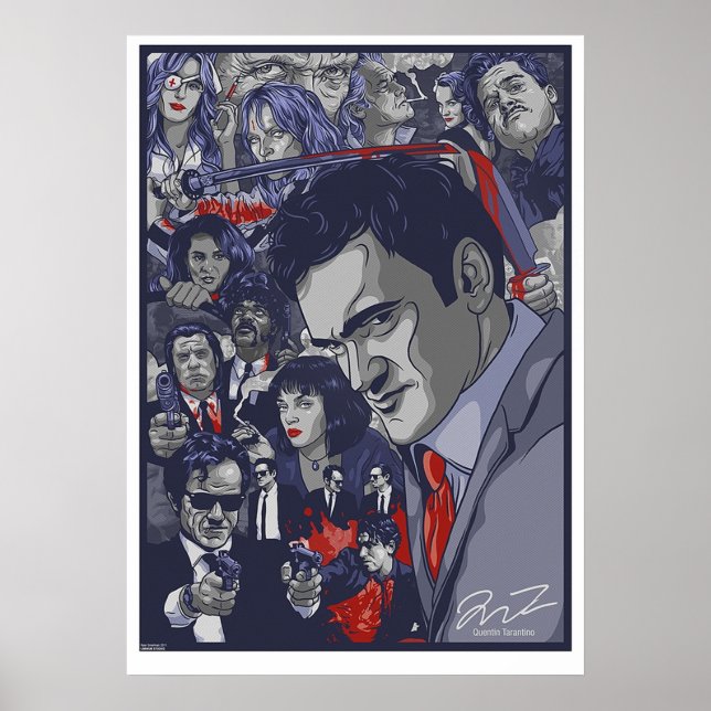 Póster Filmografía de Quentin Tarantino (Frente)