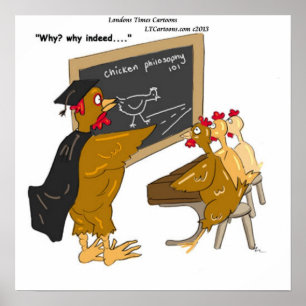 Póster Filosofía 101 de Pollo Cruzando la Carretera Póste