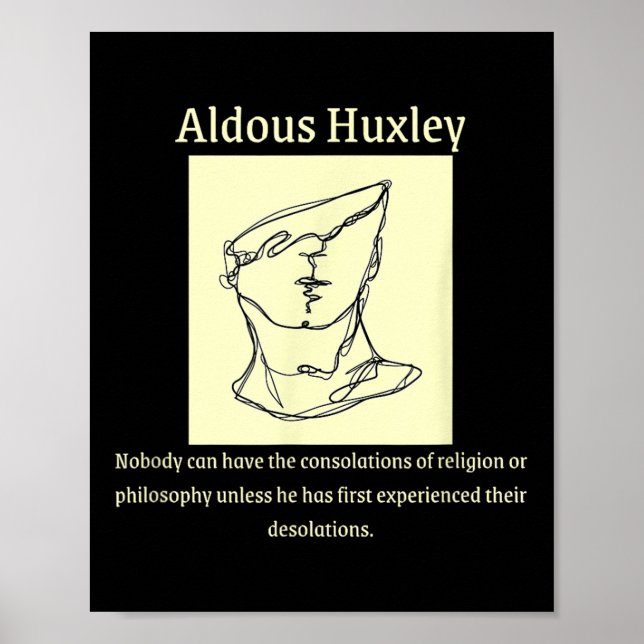 Póster Filosofía Cita Aldous Huxley Cita , Mens Uni-a (Frente)