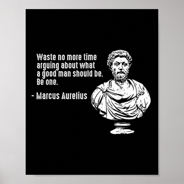 Póster Filosofía cita estoicismo docente Marcus Aurelius (Frente)
