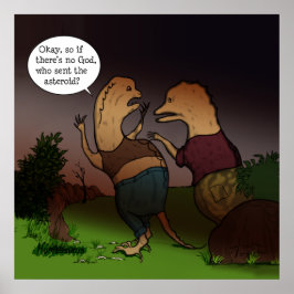 Póster Filosofía divertida de los dinosaurios Si no hay D