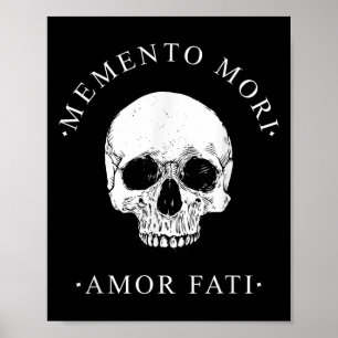 Póster Filosofía estética Memento Mori Amor Fati Skull St
