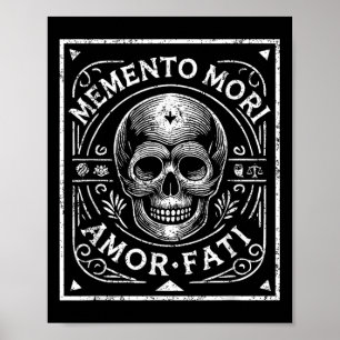Póster Filosofía estética Memento Mori Amor Fati Skull St