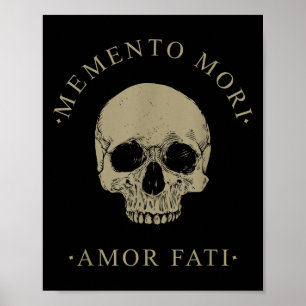 Póster Filosofía estética Memento Mori Amor Fati Skull St