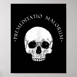 Póster Filosofía estética Premeditación Malorum Skull Sto