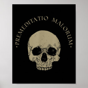 Póster Filosofía estética Premeditación Malorum Skull Sto