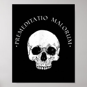 Póster Filosofía estética Premeditación Malorum Skull Sto