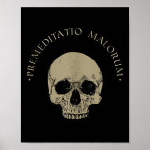 Póster Filosofía estética Premeditación Malorum Skull Sto