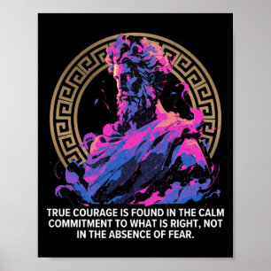 Póster Filosofía estofilia Epic Inspirador viejo Stoi gri