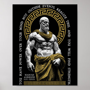 Póster Filosofía estográfica Encuentra Fuerza Marcus Aure