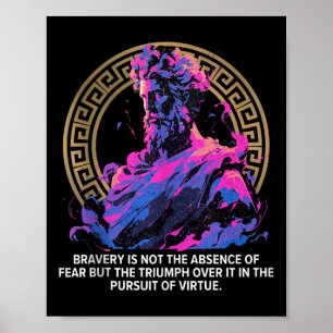 Póster Filosofía estográfica Epic Inspirador Stoi griego 