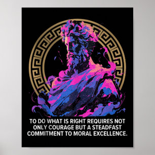 Póster Filosofía estográfica Epic Old Greek Inspirador St