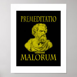 Póster Filosofía Estoica (Estoicismo). Frase en Latín.