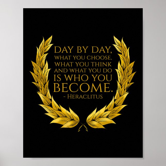Póster Filosofía greco-motivacional - Heraclitus (Frente)