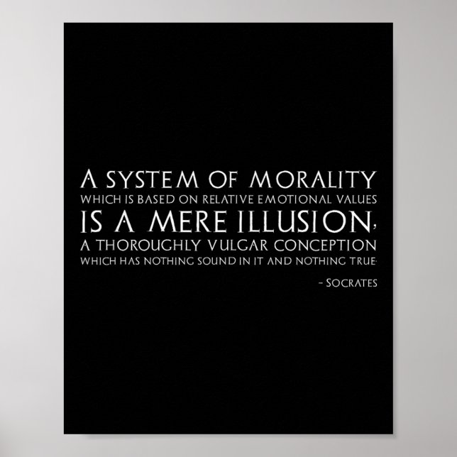 Póster Filosofía griega antigua - filósofo Sócrates Qu (Frente)