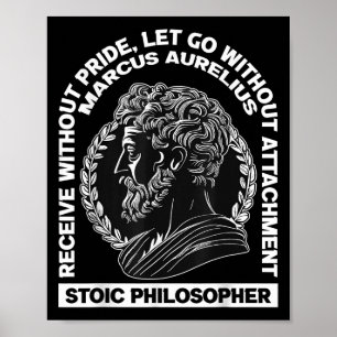 Póster Filosofía romana estoica Marcus Aurelius Cita lati