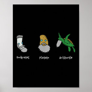 Póster Filosofía Sócrates Platón Aristóteles Diseño Para 