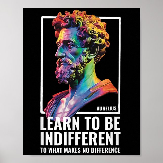 Póster Filósofo estoico Wisdom Marcus Aurelius Philosoph (Frente)