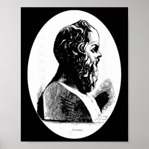 Póster Filósofo Sócrates Filosofía Regalo para Profesor G