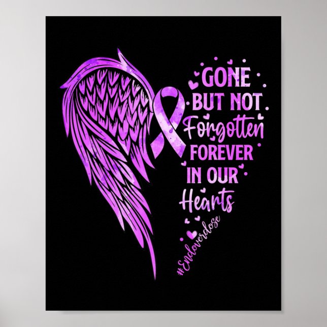 Póster Fin al Overdose Ser querido Memorial Conciencia de (Frente)