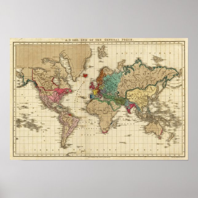 Póster Fin de la Paz General 1828 AD (Frente)