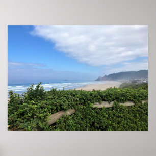Póster Fin de las carreteras, Lincoln City, Oregón