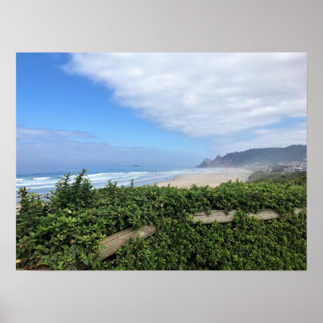 Póster Fin de las carreteras, Lincoln City, Oregón (Frente)