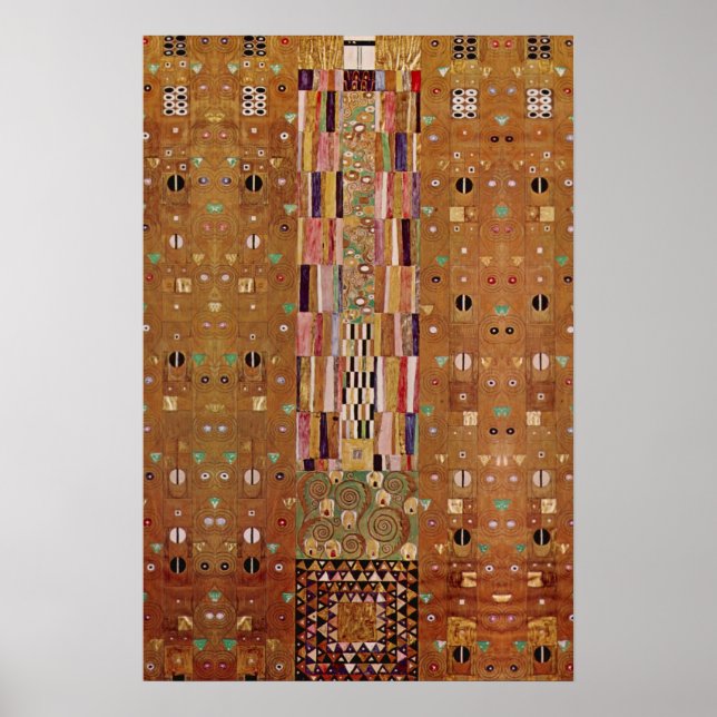 Póster Fin de muro, Stoclet Frieze de Gustav Klimt (Frente)