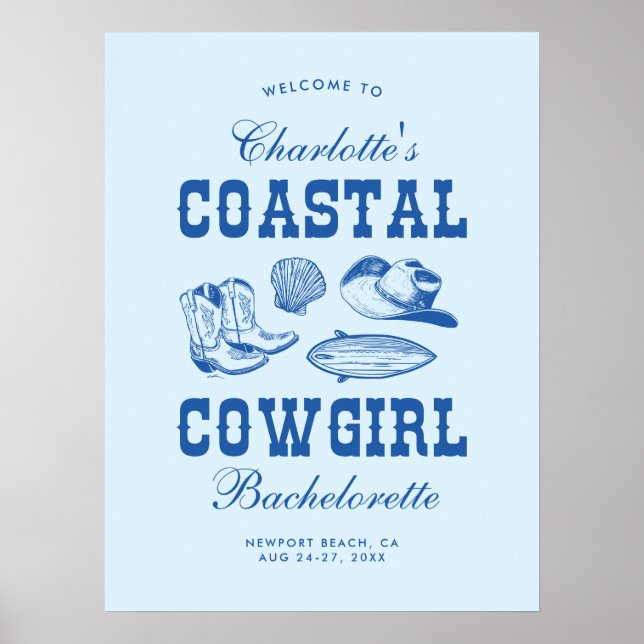Póster Fin de semana de Bachelorette Coastnier (Frente)