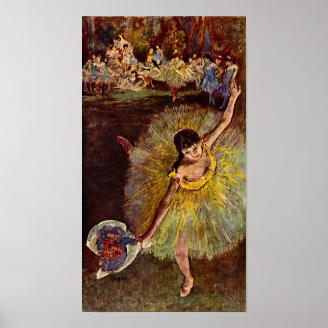 Póster Fin del arabesco por Edgar Degas (Frente)