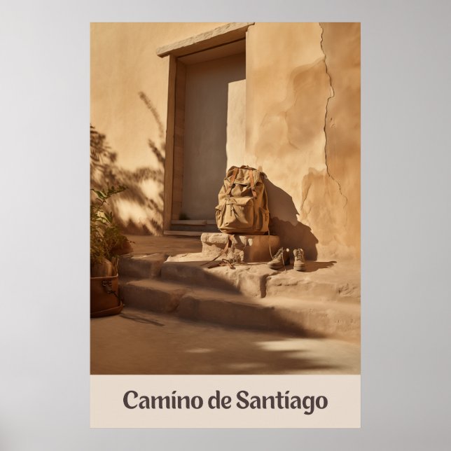 Póster Fin del día en el Poster del Camino de Santiago (Frente)