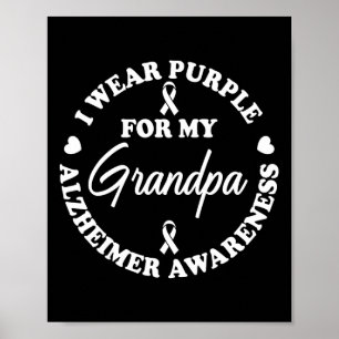 Póster Fin Heimer I Wear Purple For My Grandpa Heimerheim