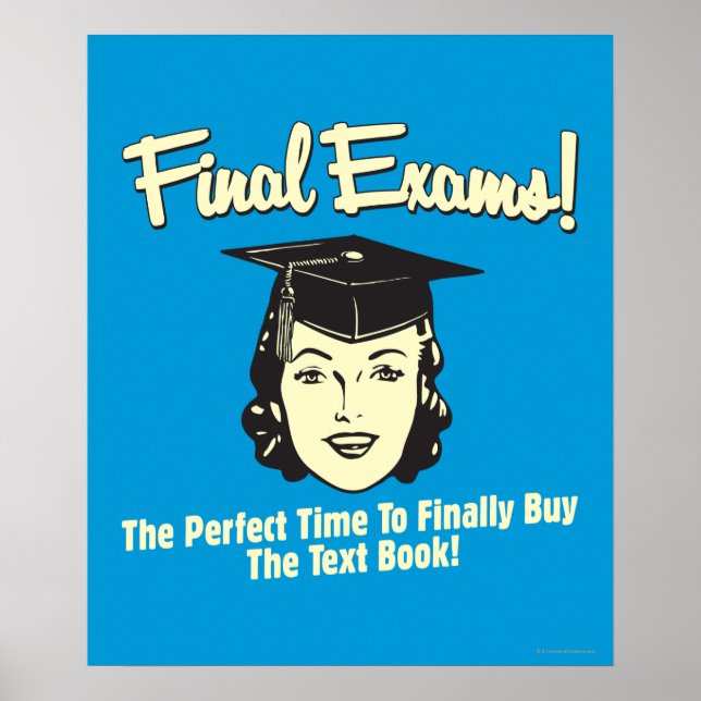 Póster Final Exams: Finally Buy the Text Book (Frente)
