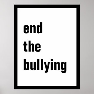 Póster Finalice el Poster de bullying(5 tamaños-ver "Eleg