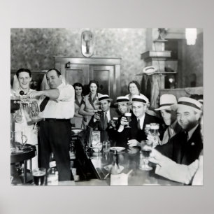 PÓSTER FINALIZA LA PROHIBICIÓN DE 1933 - FLUJO DE TAPAS -