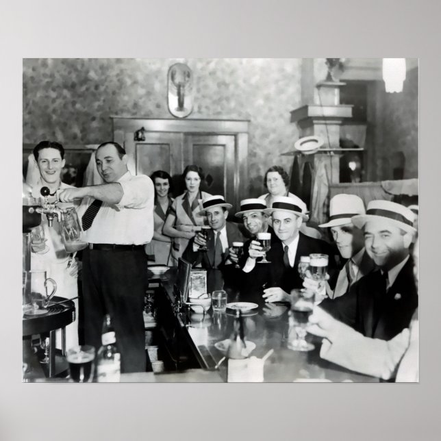 PÓSTER FINALIZA LA PROHIBICIÓN DE 1933 - FLUJO DE TAPAS - (Frente)
