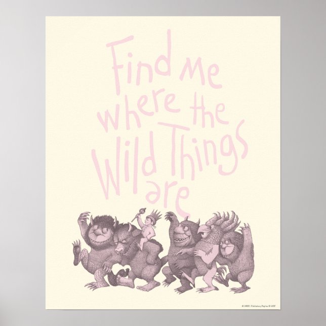 Póster Find Me Where the Wild Things Are (Frente)