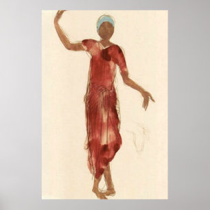 Póster Fine Art ~ Rodin's Cambodia Dancer c1906