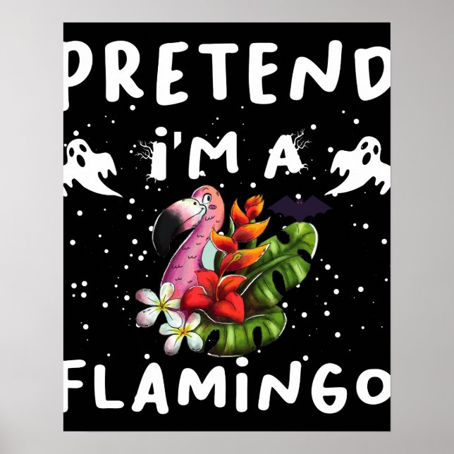 Póster Finge que soy un divertido disfraz de Halloween de (Frente)