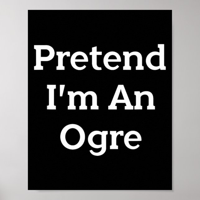 Póster Finge una fiesta de disfraces de ogro divertida de (Frente)