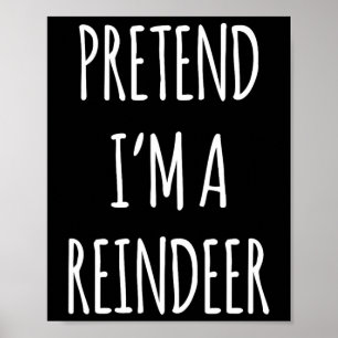 Póster Fingir Soy Un Reno Facil Disfraz De Navidad Navida