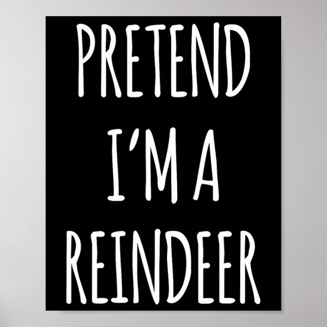Póster Fingir Soy Un Reno Facil Disfraz De Navidad Navida (Frente)