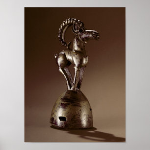 Póster Finial con una cabra de montaña