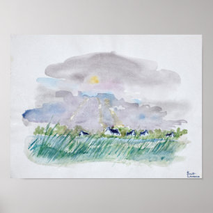 Póster Finisterre rural Concarneau, Bretaña