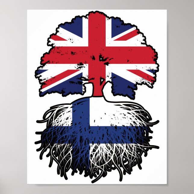 Póster Finlandia Finlandia Reino Unido Reino Unido Reino  (Frente)